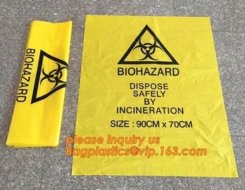 heavy duty red medical biohazard garbage trash bags, PE Eco-friendly biohazard garbage bags, Heavy Duty biohazard infect supplier