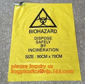 heavy duty red medical biohazard garbage trash bags, PE Eco-friendly biohazard garbage bags, Heavy Duty biohazard infect supplier