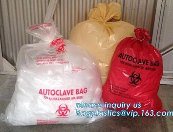 Autoclavable Biohazard Bags, Medical Waste Bags, Self Adhesive Sealing Tape Biohazard Waste Bags, bagplastics, bagease supplier