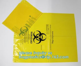 Autoclavable Biohazard Bags, Medical Waste Bags, Self Adhesive Sealing Tape Biohazard Waste Bags, bagplastics, bagease supplier