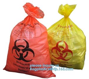 disposable autoclave sterilization biohazard bags, Heavy duty safety plastic biohazard infectious waste bag medical wast supplier