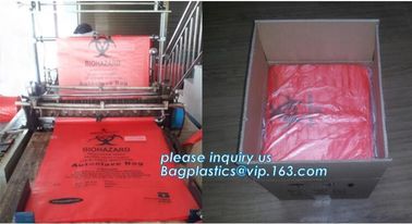 Biohazard medical waste bag for hospitals, Disposal Plastic Medical waste bags, Plastic Pe Medical Biohazard Waste Bag supplier