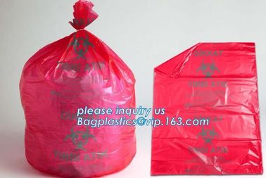 Biohazard medical waste bag for hospitals, Disposal Plastic Medical waste bags, Plastic Pe Medical Biohazard Waste Bag supplier