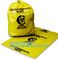 Biohazard infectious plastic waste bags Dustbin liners, PE biohazard eco bag, Biohazard Bags for medical waste use, pac supplier