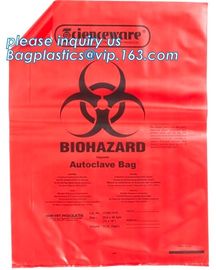 Biohazard infectious plastic waste bags Dustbin liners, PE biohazard eco bag, Biohazard Bags for medical waste use, pac supplier