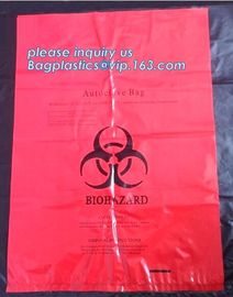 Heavy Duty Dustbin liner Plastic biohazard infectious waste, Biohazard Garbage Bag for Medication, biohazard on roll cus supplier