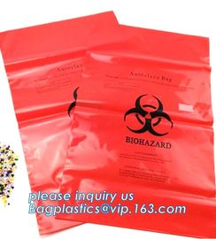 Heavy Duty Dustbin liner Plastic biohazard infectious waste, Biohazard Garbage Bag for Medication, biohazard on roll cus supplier