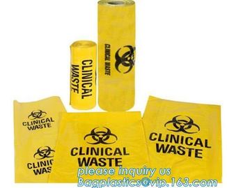 yellow/red/black biohazard autoclave bag/biohazard autoclavable bin liner, biohazard plastic bags,biohazard waste bag,me supplier