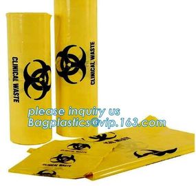 yellow/red/black biohazard autoclave bag/biohazard autoclavable bin liner, biohazard plastic bags,biohazard waste bag,me supplier