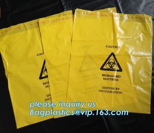 Biohazard Medical Waste Plastic Trash Bag For Hospital, biohazard specimen bag k bag, pharmacy use bags for hospit supplier