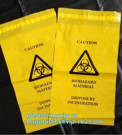 Biohazard Medical Waste Plastic Trash Bag For Hospital, biohazard specimen bag k bag, pharmacy use bags for hospit supplier