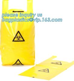 Biohazard Medical Waste Plastic Trash Bag For Hospital, biohazard specimen bag k bag, pharmacy use bags for hospit supplier