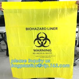 44 Gallon 37&quot; X 50&quot; Red Isolation Infectious Waste Bag / Biohazard Bag Linear Low Density 3.0 Mil, bagplastics, bagease supplier