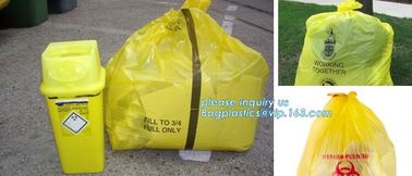 Draw string Biohazard garbage/trash bag for infecciosas/hospital use, biohazardous waste bag, bagplastics, bagease, pac supplier