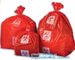 Draw string Biohazard garbage/trash bag for infecciosas/hospital use, biohazardous waste bag, bagplastics, bagease, pac supplier