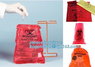 Biohazardous Waste Bag \PE type Yellow Medical Waste Bags, Plastic Medical Printed Waste Biohazard Bag, bagplastics, bag supplier