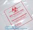 Medical consumables biohazard waste disposal supplies, LDPE plastic medical autoclave bags, Biohazard waste disposal bag supplier