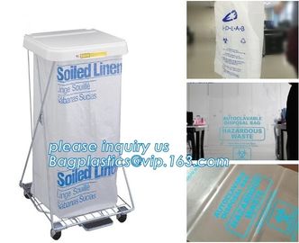 Medical consumables biohazard waste disposal supplies, LDPE plastic medical autoclave bags, Biohazard waste disposal bag supplier