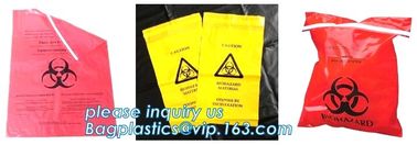 Medical Waste Bag For Medical Use, Yellow/red/black biohazard infectious/medical waste bag/liner with drawcord/drawstrin supplier