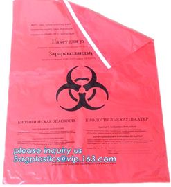 medical trash bin liner bags biohazard waste garbage bags, Health Hazards bags, biohazard waste bags medical waste bag, supplier