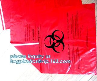 biohazard infectious waste Dustbin liner, 3 wall or 4 wall document pouch, Healthcare Trash Bags, bagplastics, bagease supplier