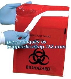 autoclavable ldpe medical biohazard waste plastic trash bags, biohazard waste bags medical waste bag, eco-friendly bioha supplier