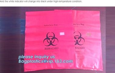 Red bag, yellow medical biohazard waste bag, hospital biohazard medical waste, autoclavable infectious waste poly bag supplier