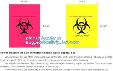 Bio Harzard Specimen Bags/Medical Waste Biohazards Bag/Medical Waste Disposal, infectious medical waste disposal plastic supplier