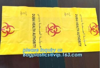 Medical Consumables Biohazard waste bag, Drawstring Medical Waste Bags, Medical Biohazard Autoclave Bags, bagplastics supplier