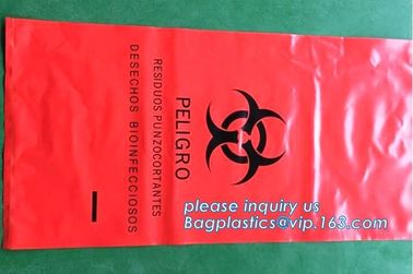 Medical Consumables Biohazard waste bag, Drawstring Medical Waste Bags, Medical Biohazard Autoclave Bags, bagplastics supplier