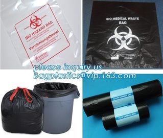 Biohazard liner bags, drawstring liner, drawtape liner, clinical, medical, hospital, healthcare, medication, supplies supplier