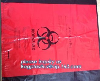 medical waste disposal plastic bag Biohazard garbage bags, medical disposable bag, disposable lab medical biohazard wast supplier