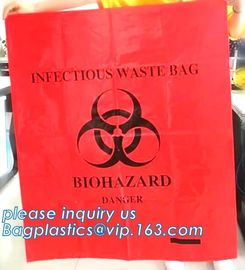 medical waste disposal plastic bag Biohazard garbage bags, medical disposable bag, disposable lab medical biohazard wast supplier