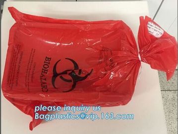 medical waste disposal plastic bag Biohazard garbage bags, medical disposable bag, disposable lab medical biohazard wast supplier