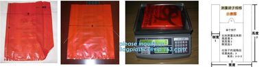 Biohazard Bag Linear Low Density, Red Isolation Infectious Waste Bag, Zip-Closure Biohazard Specimen Bags, bagplastics supplier