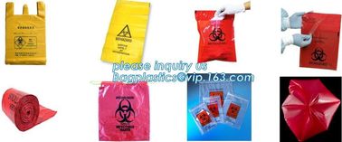 Biohazard Bag Linear Low Density, Red Isolation Infectious Waste Bag, Zip-Closure Biohazard Specimen Bags, bagplastics supplier