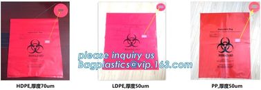 Biohazard Bag Linear Low Density, Red Isolation Infectious Waste Bag, Zip-Closure Biohazard Specimen Bags, bagplastics supplier