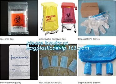 Biohazard Bag Linear Low Density, Red Isolation Infectious Waste Bag, Zip-Closure Biohazard Specimen Bags, bagplastics supplier