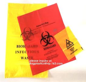 Biohazard Bag Linear Low Density, Red Isolation Infectious Waste Bag, Zip-Closure Biohazard Specimen Bags, bagplastics supplier