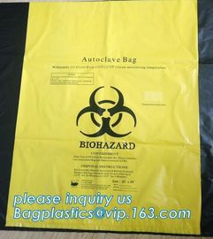 Clinical biohazard waste bags, disposable plastic medical biohazard bag, Medical Waste Disposal Bag for Hospital Garbage supplier