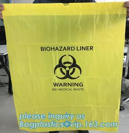 Clinical biohazard waste bags, disposable plastic medical biohazard bag, Medical Waste Disposal Bag for Hospital Garbage supplier