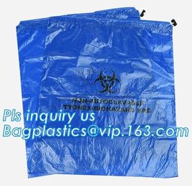 Large Drawstring Biohazardous Waste Bags, Nice printing red incinerate waste bag, Biohazard Bags Medical Waste Bags with supplier