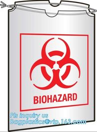 Large Drawstring Biohazardous Waste Bags, Nice printing red incinerate waste bag, Biohazard Bags Medical Waste Bags with supplier