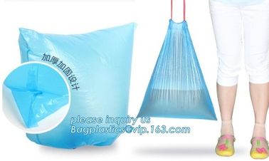 Disposable biohazard infectious plastic drawstring medical waste bag, Promotional mini biohazard drawstring packaging ba supplier