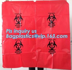 HDPE/LDPE/PP autoclave bags medical garbage bag for biohazard waste, yellow with printing medical biohazard waste bag supplier