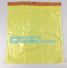 Cheap Medical Drawstring Biohazard Waste Bags, HDPE/LDPE drawstring type biohazard waste garbage bag, DRAWTAPE BAGS PAC supplier