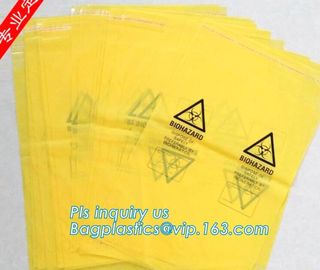 Adhensive tape bag, self seal bagsYellow/red/black biohazard infectious/medical waste bag/liner with drawcord/drawstring supplier