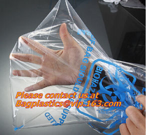 60 micron clear LDPE plastic cotton draw string garbage biohazard bag, Custom printed compostable flat on roll trash bag supplier