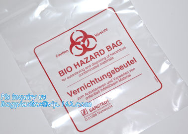 60 micron clear LDPE plastic cotton draw string garbage biohazard bag, Custom printed compostable flat on roll trash bag supplier