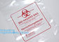 Disposable biodegradable Biohazard garbage bag, infectious emergency autoclavable biohazard bag on roll, bagplastics, pa supplier